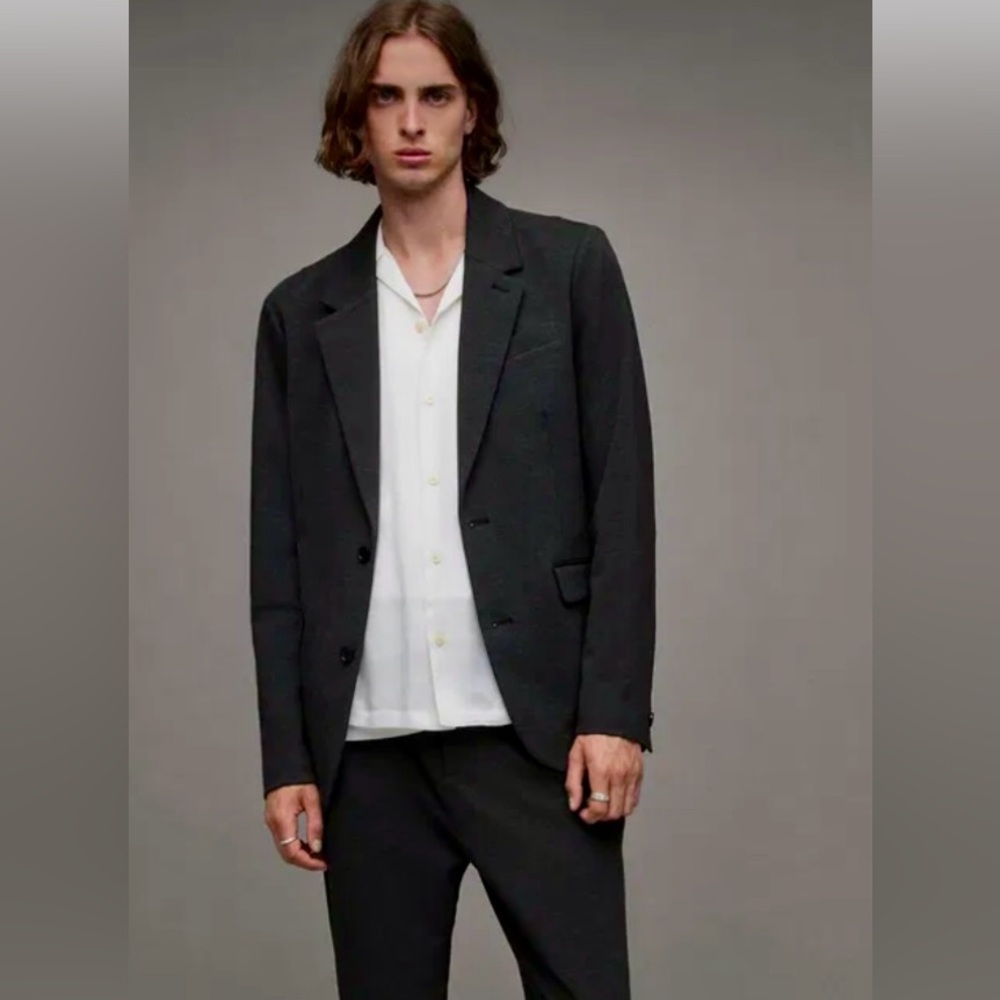 NEW WITH TAGS ALL SAINTS HELM BLAZER IN CHARCOAL MARL